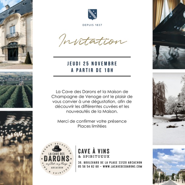 La Cave des Darons : Dégustation / Champagnes de Venoge ce jeudi 25/11